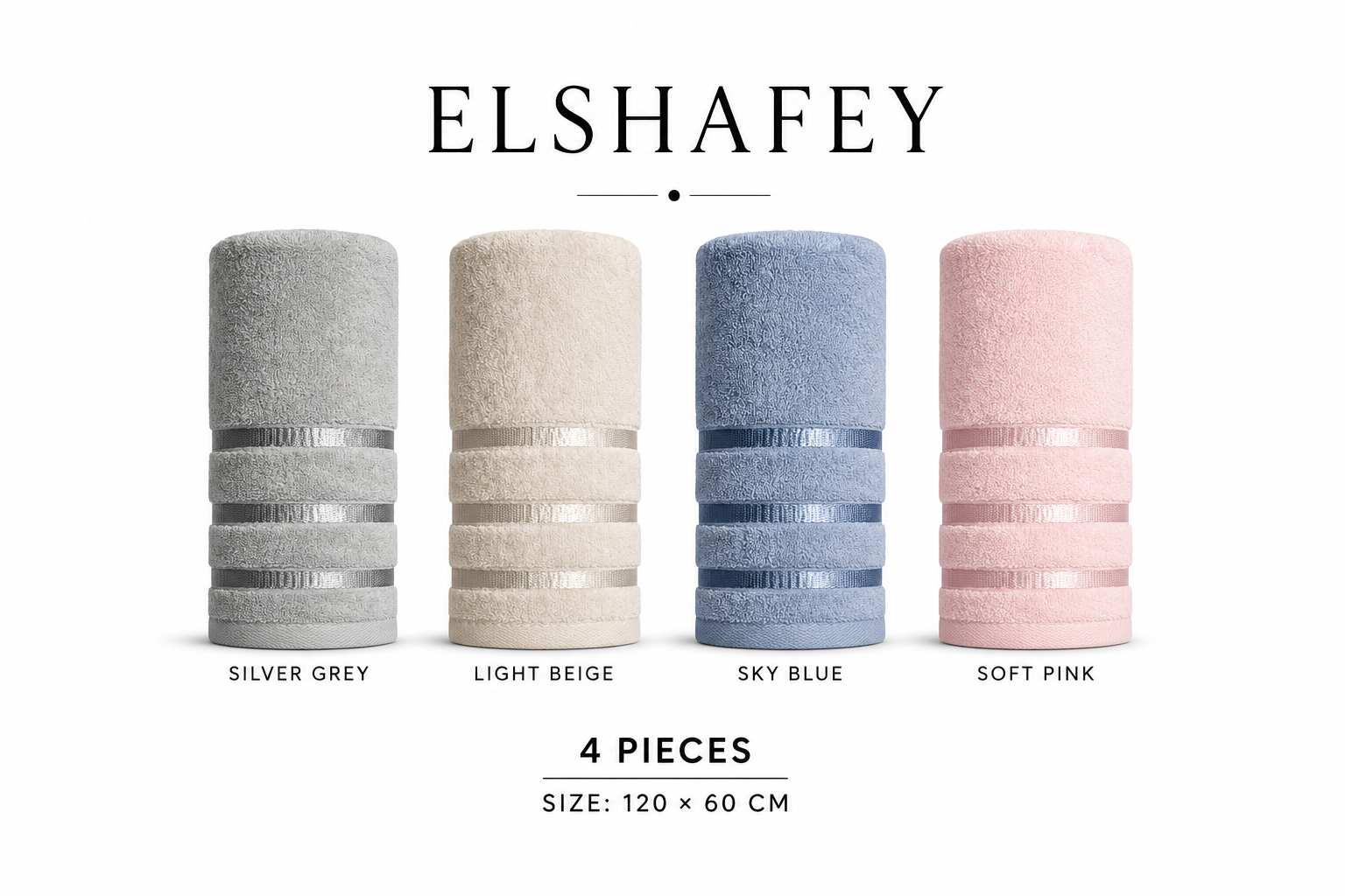 El Shafey Towels 4 Pieces P-01