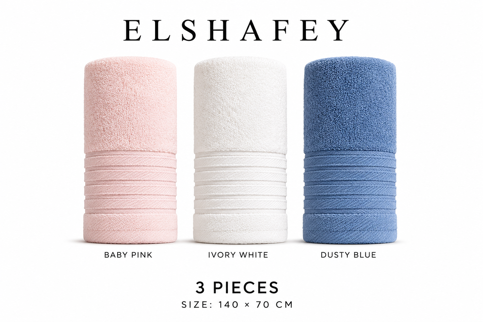 El Shafey Towels 3 Pieces C-01