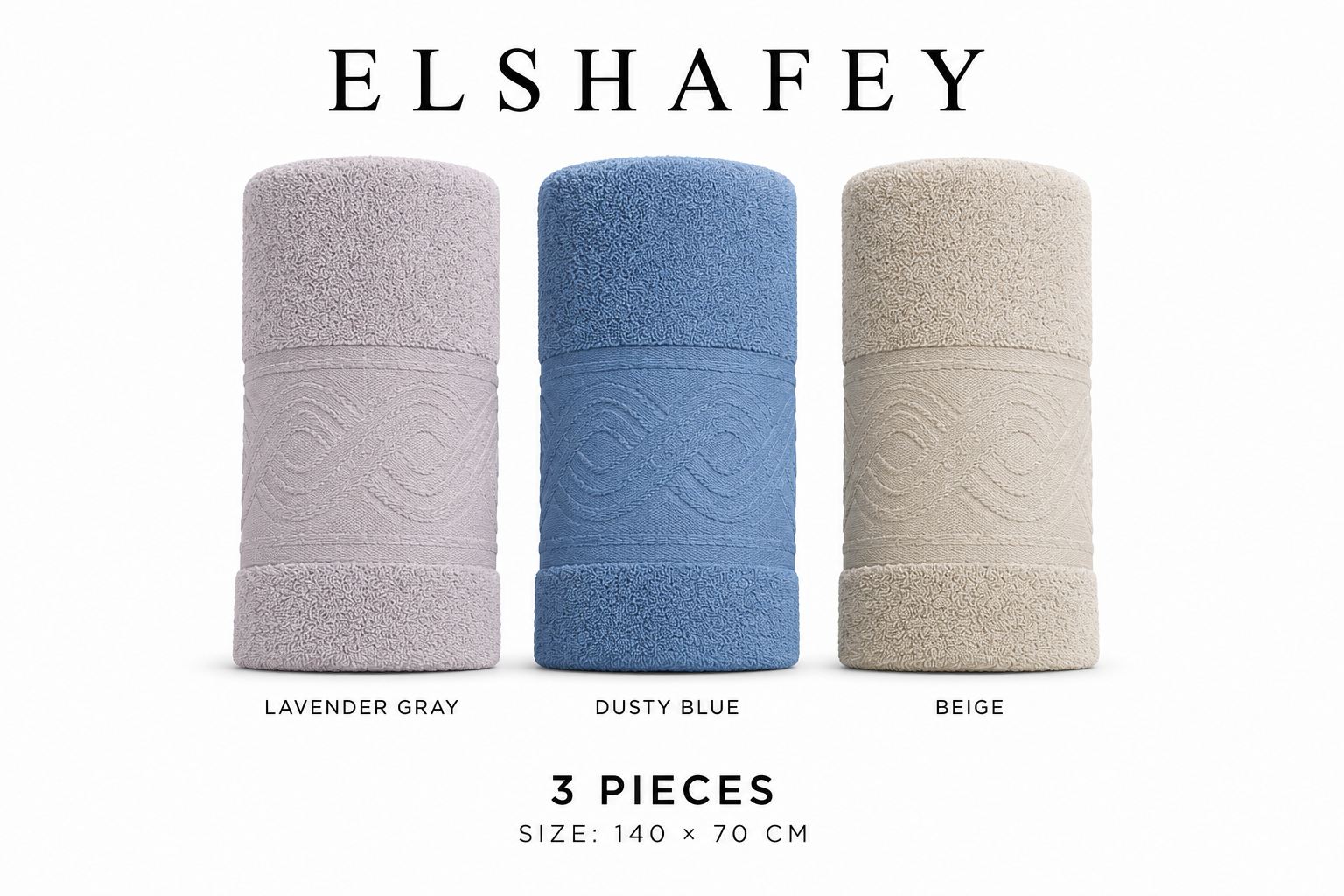 El Shafey Towels 3 Pieces C-02