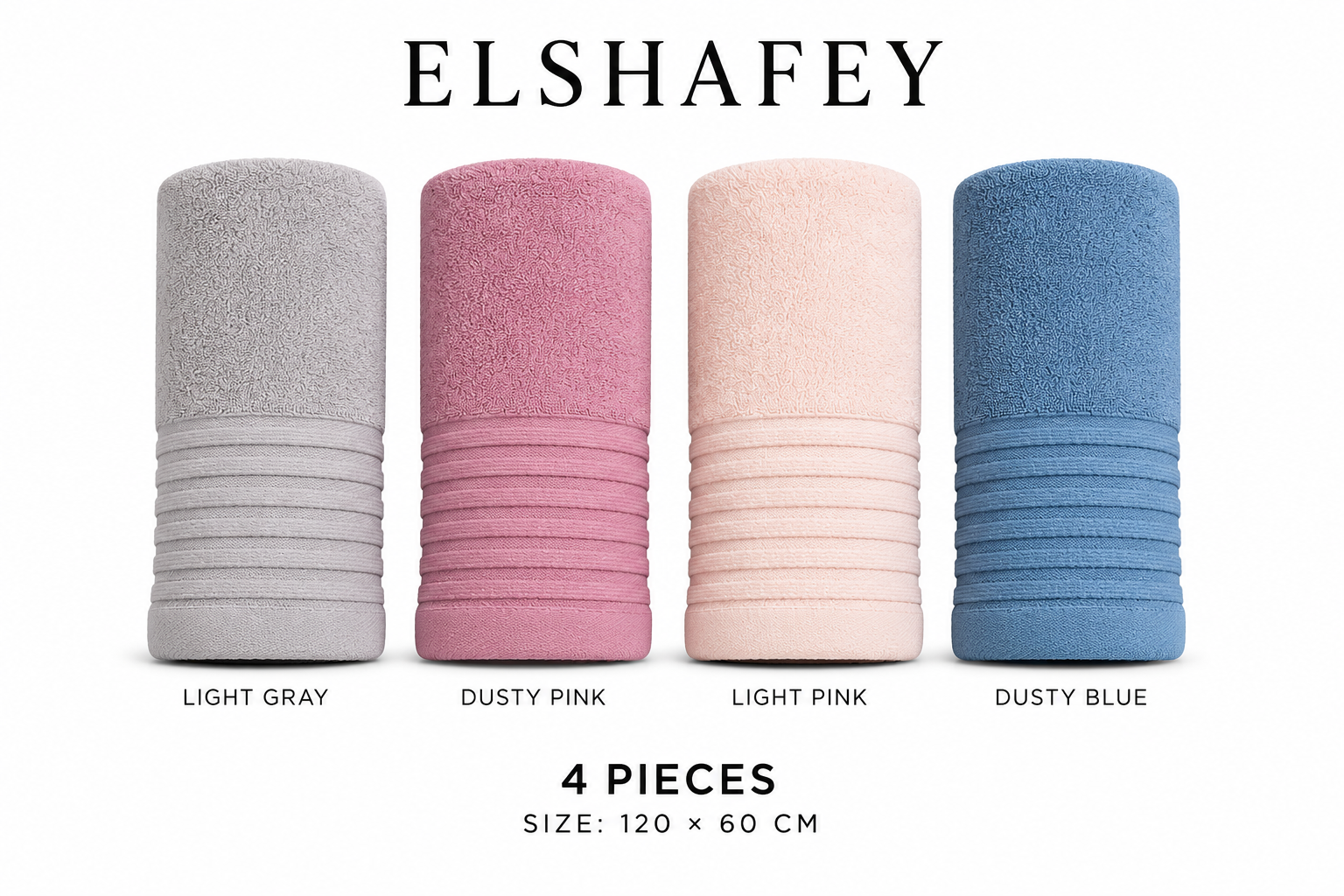 El Shafey Towels 4 Pieces P-06