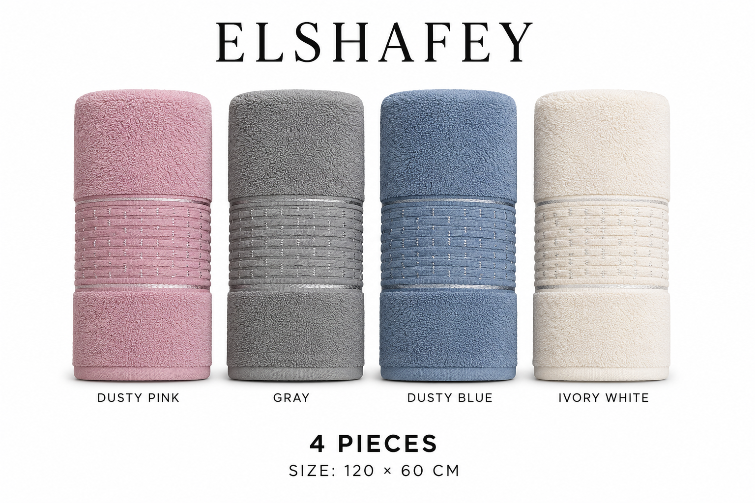 El Shafey Towels 4 Pieces P-03